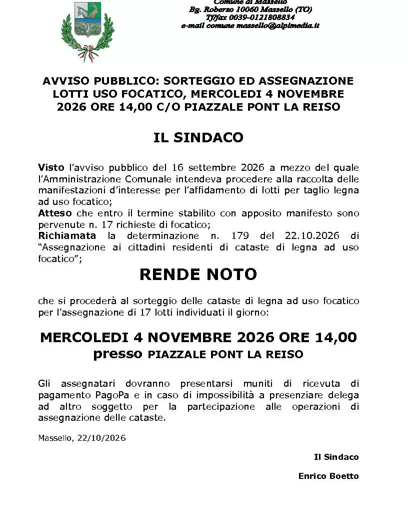 Avviso focatico